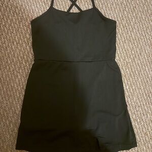 Art Class Athletic Black Backless Dress